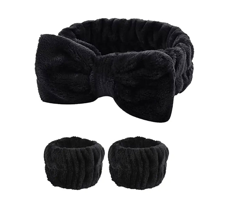 Skincare Head Band with Hair Band Cuffs