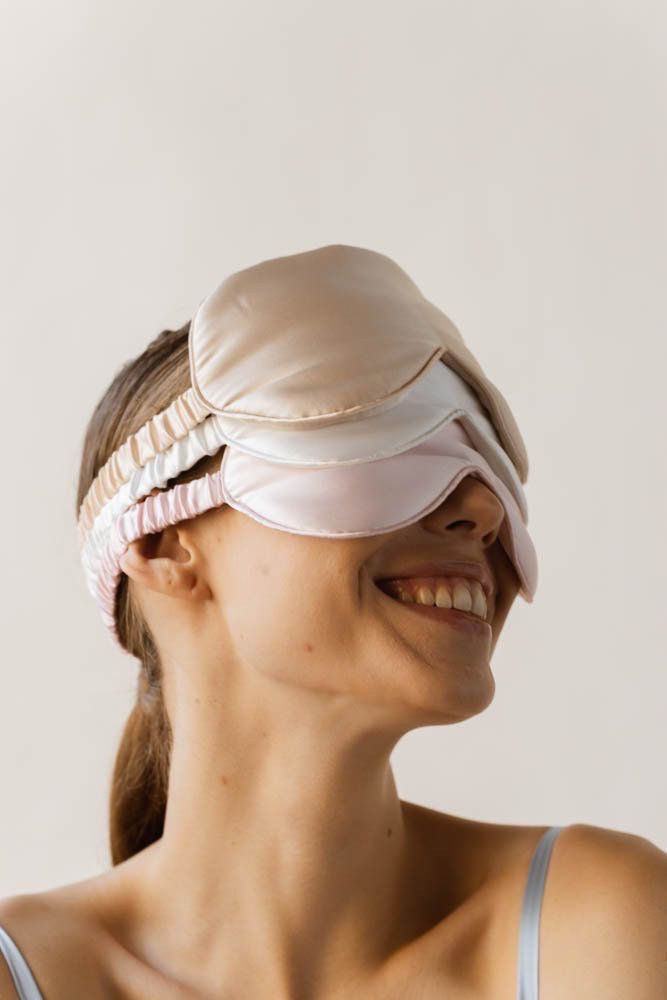 Light satin sleep masks