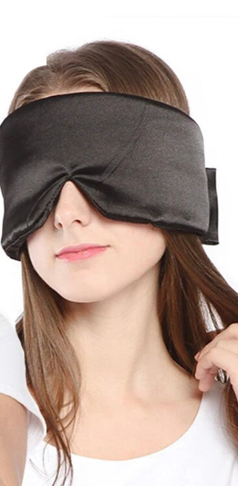 Flat Silk Satin Sleep Mask Comfortable Sleeping Eye Mask